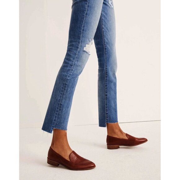 Madewell Jeans Size 27/28 High-Rise Slim BoyJean In Lita Wash: Step Hem Edition - Picture 2 of 14